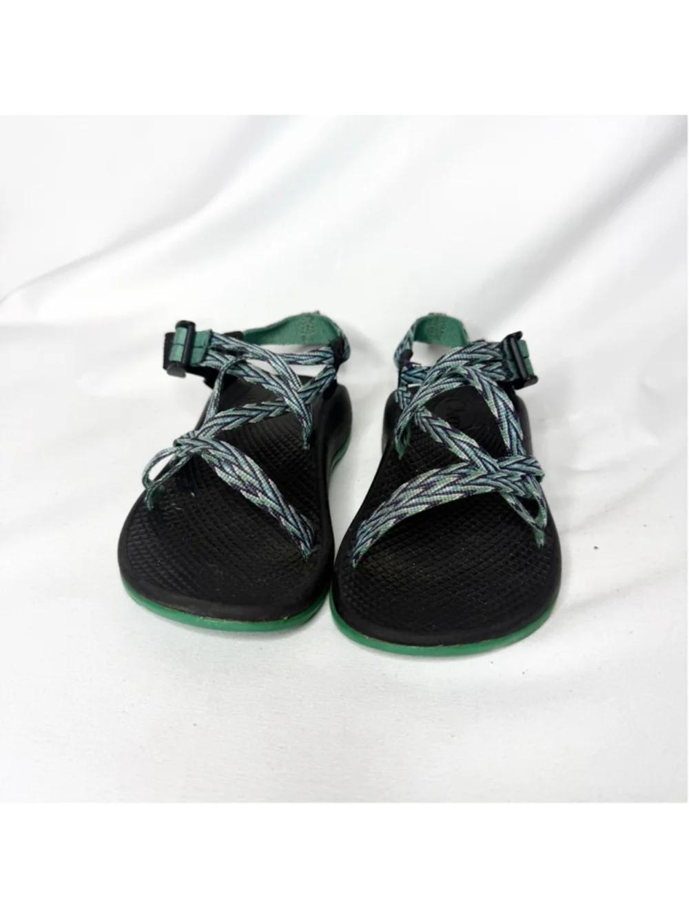 Kids Chaco Sandals Black Green Size 2